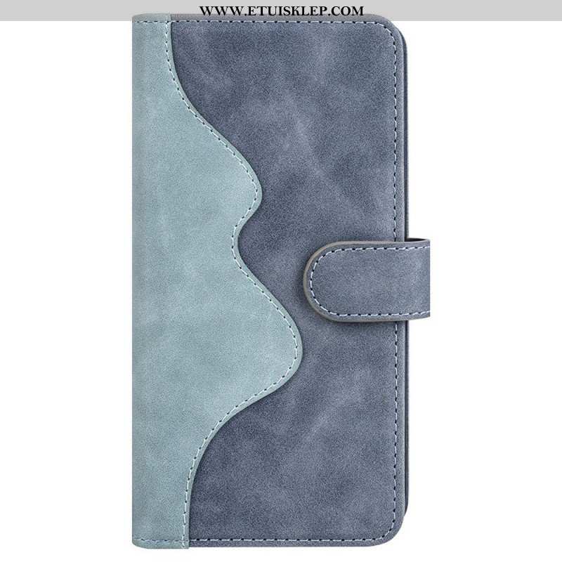Etui Folio do OnePlus Nord CE 2 5G Dwukolorowa Sztuczna Skóra